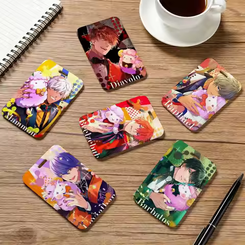 Game O-Obey Me Pocket Credit ID Card Badge Tag Bus Card Holder Pass Case With Neck Strap Lanyard