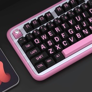Big Black and Pink Letters 134 Keys Dye Sub PBT Keycaps Cherry Profile Keycaps For Gateron Cherry MX Switches Mechanical Gaming Keyboard