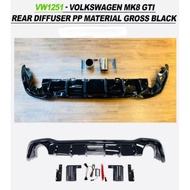 Volkswagen Golf MK8 GTI R line Style rear side diffuser skirt lip bodykit body kit