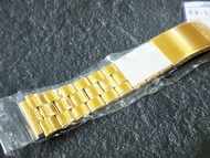 สายนาฬิกา Citizen vintage 18mm หัวตรง สแตนเลส สีทอง ของแท้ใหม่เก่าเก็บ ใส่ มด X bullhead หรือ รุ่นอื