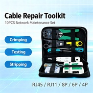 Crimper Lan Network Internet Cabling Hand Tools Kit Crimp Cable Tester