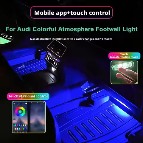 LED Car Interior Atmosphere Lamp Footwell Light Decoration Accessories For AUDI A1 A4 B7 B8 B9 A5 A6