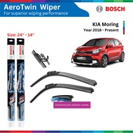 Kia Morning (18-), Bosch AeroTwin, U-Hook, 24" &amp; 14" Car Wiper, Morning Wiper