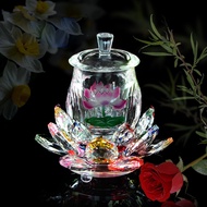 Buddhist Supplies Crystal Colorful Lotus Water Supply Cup Buddhist Artifacts Water Purification Cup