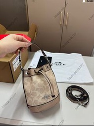 🌟官網授權商家🌟COACH/蔻馳抽繩水桶 DEMPSEY 提花水桶包