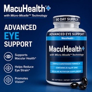 Macuhealth Plus+ Eye Vitamins Supplement | Lutein, Zeaxanthin | Eye Vision Wellness Support | USA Or
