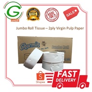 Jumbo Roll Tissue - 2ply Toilet Tissue - Super soft paper