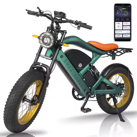 SMARTRAVEL ZM22 Adult Off-Road Ebike 1500W Peak Motor 48V 27Ah Battery Mountain Electric Bicycle 20*