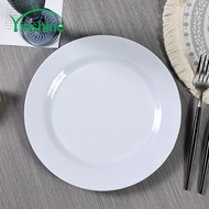Yinshine Brand 12pcs 10 inch melamine Plates set sale per dozen high quality white plate for caterin