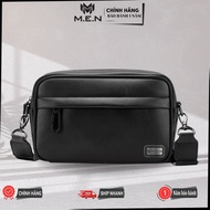 Elegant black leather crossbody bag with 2 sides, M.D quality enamel [VIP]