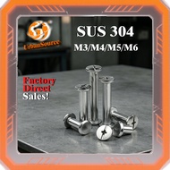Chicago Screw/ 304 Stainless Steel Flat Head Book Binding Screw/ Connecting Screw M3/M4/M5/M6 * L4-1