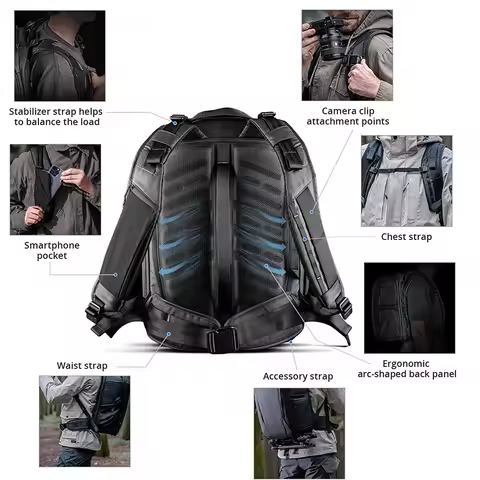 PGYTECH OneMo 2 Camera Backpack with Shoulder Bag For 16“ Laptop For Photographers Waterproof Backpa