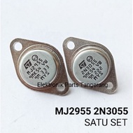 (N) TRANSISTOR JENGKOL MJ2955 2N3055 ORIGINAL (SATU PASANG)