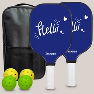 Glass Fiber Pickleball Racket Set – 2 Paddles, 4 Balls, Portable Carry Bag – Ideal for Beginners and