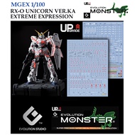 [MONSTER ] MGEX01 MGEX 1/100  RX-O UNICORN VER.KA EXTREME EXPRESSION WATER SLIDE  DECAL HIGH PRECISI