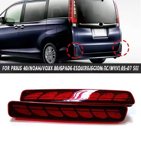 Led Rear Bumper Light Reflector DRL Dynamic Turn Signal Brake Lamp for Toyota Prius V/NOAH VOXY 80 S