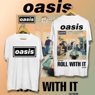 ใหม่ เสื้อ Oasis Rock Band เสื้อยืดแขนสั้นผู้ชายผ้าฝ้ายแท้  |  Oasis ปริมณฑล ผ้าCotton 100% T-Shirt 