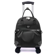 包送貨 -拉杆背包雙肩旅行袋女男手提旅遊出差包超大容量多功能登機行李袋 黑色（小號）
