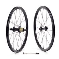 Aluminum Alloy Wheel Set for Small Cloth Brompton 3sixty Folding Bike 16/20 All Holes 5 6 7 Speed 349 Wheels 74/112mm Bearing Hub