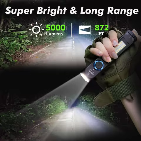 SOFIRN IF23 PRO 5000lm Flashlight XHP70B Led Rechargeable USB C Super Bright EDC Torch with RGB Magn