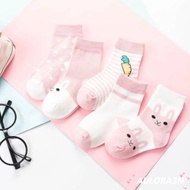 AULORA3N Short Socks Cozy  Rabbit Pattern Cotton