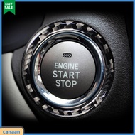 canaan|  Start Stop Button Cover Ring Portable Decoration Carbon Fiber Interior Engine Ignition Butt