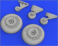 Edudo EDU648767 1/48 Brassin Graman F4F-3 Wildcat Initial Wheel (for Edual) Plastic Model Parts