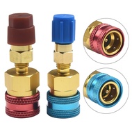 Summer⚡ A/C R1234YF Quick Coupler Connector Adapters High/Low Manifold AC Gauge Auto Set