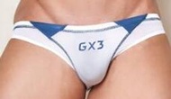 GX3 2023 Sheer Splash bikini 超薄透視類競泳褲三角內褲 白色 XL
