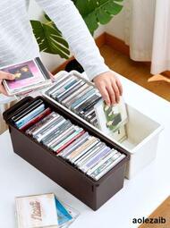 日本進口CD收納盒家用DVD光盤整理收納箱磁盤專輯儲存盒ps4漫畫盒