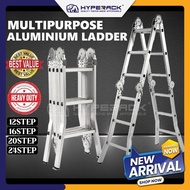 HYPERACKTM️ Ladder Aluminium Foldable Multipurpose Heavy Duty Anti Slip Tangga Lipat