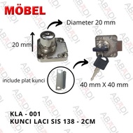 SIS Drawer Lock 2 cm dimensions 4x4 cm