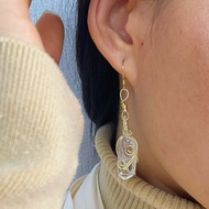 【高級喜馬拉雅白水晶】手作耳環 / 天然原石