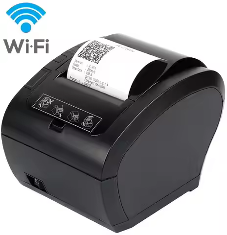 80mm 300m/s Thermal Receipt Printer POS Billing Printer Wireless WIFI/Bluetooth Printer Auto Cutter 