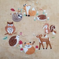手工刺繡上衣、松鼠、狐狸、貓頭鷹、樹懶、鹿、刺猬、蘑菇