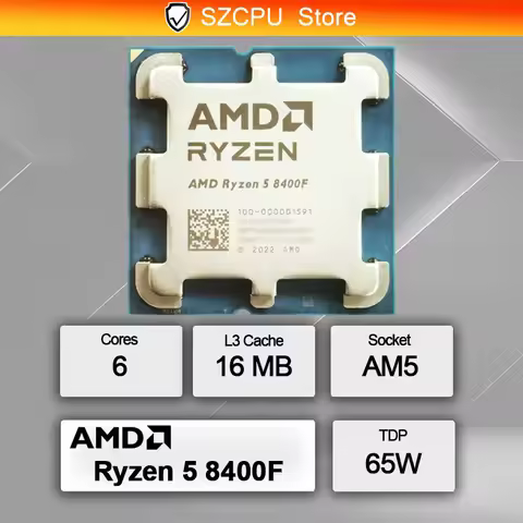 AMD Ryzen 5 8400F New CPU R5 8400F 6 Cores 12 Threads 4.2GHz Desktop computer processor with AM5 Soc