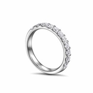 周大福 - DD: 18K/750白色黃金鑲天然鑽石戒指