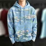 Unisex Men Hoodies for Men Tops Retro American Style Graphic Print Hooded Sweatshirt Thin Men Fashio