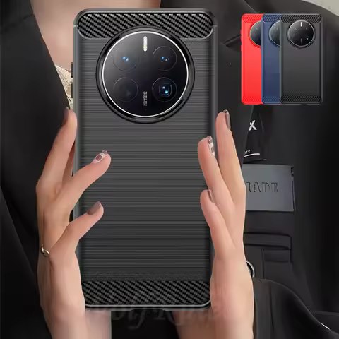 For Huawei Mate 50 Pro Case Cover Huawei Mate 50 Pro Capas Shockproof Back Bumper Soft TPU Carbon Fi