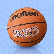 BOLA BASKET MOLTEN MX2000 - Ball Basketball Outdoor Orange - Bola Basket Karet PERBASI FIBA NBA