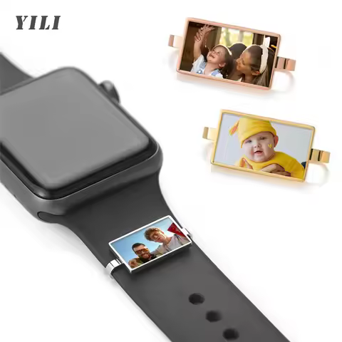 Custom Photo Watch Band Charms Compatible With Apple Watch Personalized Picture Watch Accessories Fo
