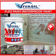 5 LITRE VIVASIL FLEX PAINT WATERPROOF PAINT-ABLE TO STAND NEGATIVE PRESSURE OR MOISTURE-RUBBERISE