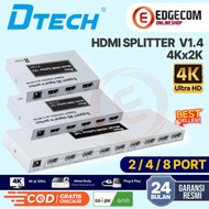 DTECH HDMI SPLITTER V1.4 4Kx2K 2 / 4 Original DTECH 8 Port/ with official warranty