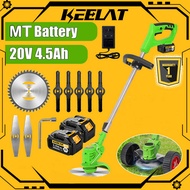 KEELAT KLMD001 Mesin Rumput Bateri Grass Cutter 6 inch Cordless Electric Grass Trimmer Lawn Mower wi