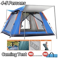 Camping Tent 4-5 Persons Outdoor Tent Family Tent Automatic Double Layer Waterproof Rainproof Tent