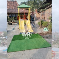 Playground Outdoor Besi Mainan Perosotan Seluncuran Anak TK Paud Fiber