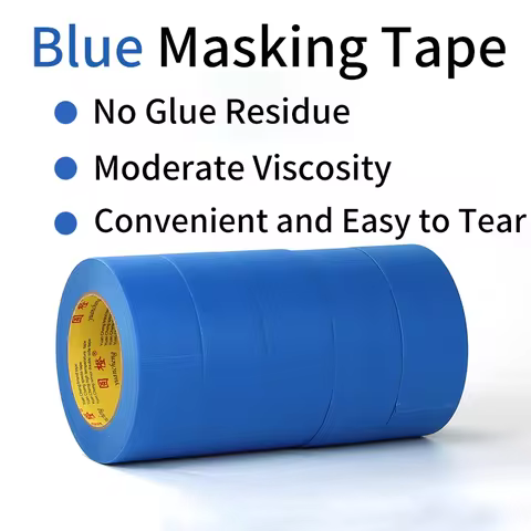 20M Blue Painter Masking Tape For Painting Edges Trim Wall Ceiling Finishing Clean Release Trim Edge