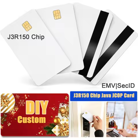 J3R150 Chip Java JCOP White Blank Card Dual Interface Chip Java JCOP4 EMV SECID 2 Track HICO Magneti