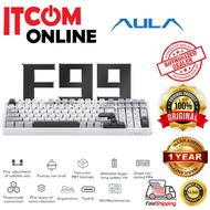 AULA F99 COMIC KEYCAPS GRAYWOODSWITCH V3 TRI-MODE BLUETOOTH WIRELESS KEYBOARD (MANY COLORS)