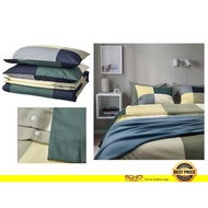 IKEA-BRUNKRISSLA Duvet cover and pillowcase, green/multicolour